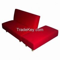 3 Steps Fabric Sofa Bed with Equal Match Stool, 98 x 51 x 32cm Stool Sofa