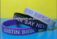2013 JUSTIN BIEBER silicone bracelet, never say never