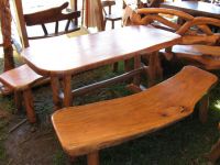 Rustic Dining Table & Benches
