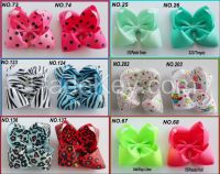 4'' Fashion Boutique Hair Bows Girl Abc Hair Clips