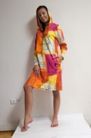 PRINTED COTON DRESS WITH HOOD