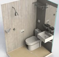 Easy to install prefab all in one full function SMC bathroom pod