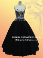 NEW !   zebra  evening dress