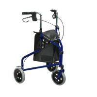 3-wheel Aluminum Rollator with Pouch