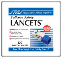 Bullseye safety lancets