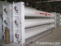 CNG jumbo tube storage skid