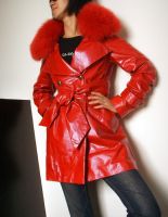 82s058 European and Korea style leather coat