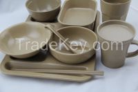 Eco-friendly tableware made from rice husks