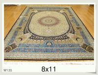 HAND KNOTTED PERSIANPURE  SILK CARPET TABRIZ DESIGN