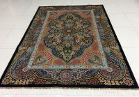 Persian hand knotted silk carpet
