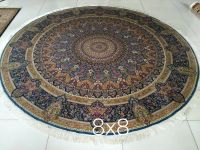 oriental Persian hand knotted silk carpet and rug