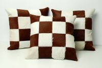 PATCHWORK COWHIDE CUSHION COVERS