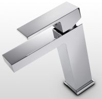 Brass chromed finish square wash basin faucet