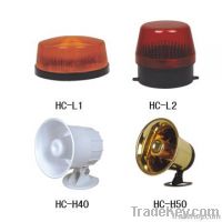 horn speaker and strobe light