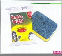 Scrub n Bright  Nylon  Scrubber & Sponge