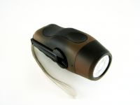 Hand Crank Powered Army Dynamo 5 LEDs Flashlight