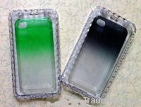 Stylish plastic Case for Apple's iPhone4/4S, Waterdrop, gradient color