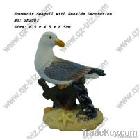 Souvenir Seagull with Seaside Decoration