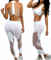 custom OEM Women sexy Yoga Set Crop Top Leggings Sports Bra Set gym fitness workout Brazilian jump suit pant running
