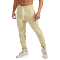customize men gym yoga bodybuilding sweat pant training jogging track running trouser jogger skinny fleece french terry