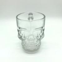 Skull glass MUG, beer  stein, skull beer mug