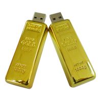Gold Bar USB Flash Drive 2.0 Jump Drive Disk 1GB-64GB