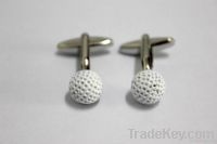 Metal knot cufflink wiht enamel