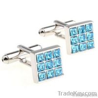 Elegant cufflink with crystal