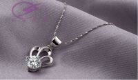 silver pendants, Imperial crown shape fashion jewelry, silver plated platinum
