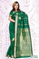 Green Art Silk Saree (Sari) with Zari Pallu