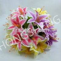 Artificial Flowers Artificial Lily Hand-Made Crafts Gifts Home Decoration 