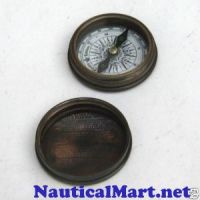 Robert Frost Antique Brass Poem Compass