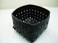 Weaved Leather Basket
