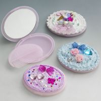 Cream Clay Mirror & Comb Set