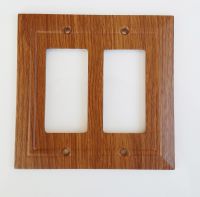 wooden finish switch cover plate