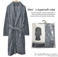 men's polar fleece stylish bathrobe