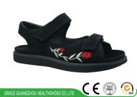9817604 wide leather diabetic comfortable sandal health shoes