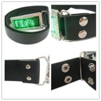 2014new fashion LED scrolling message belt buckle with flashing light