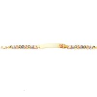 Three Tone Plated Numerical ID Bracelet