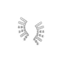 CZ Studded Beaded Cuff Earring