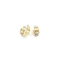 Three Tone Plated Elephant Earring