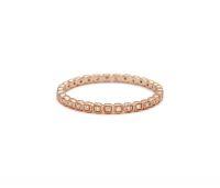 Rose Gold Plated Dainty Square CZ Studded Ring