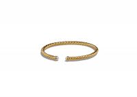 Gold Plated Women Pearl Twisted Bracelet