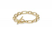 Gold Plated Toggle Link Chain Bracelet