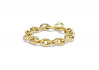 Gold Plated Twisted Link Chain Bracelet