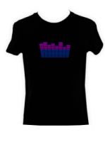 sell Music T shirt LED T shirt EL T shirt flashing T shirt factory