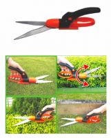 GN0501-011 360Â° Swivel Stainless Steel Grass Shears - Wavy Blade