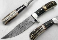 8.50" Custom Manufactured Beautiful Damascus Steel hunting Knife (752-1)
