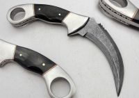 Custom Made Beautiful Damascus Steel Karambit Hunting Knife (AA-0148-1)