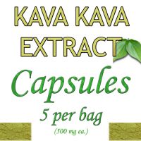 KAVA KAVA Root Extract Capsules (5 per bag)